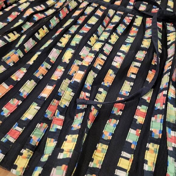 Cynthia Steffe Mesh geometric print cotton lined top adjustable Size 4 - Picture 3 of 10